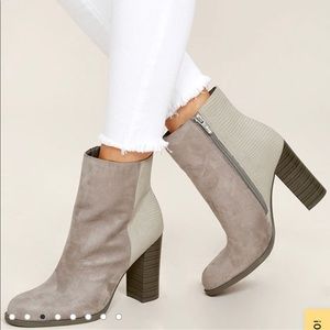 Gray booties